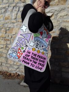 sac en cuir in the prison of these days par yann sciberras