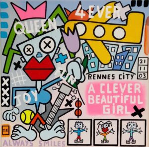 toile a clever beautiful girl par yann sciberras