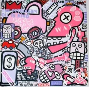 toile motor city par yann sciberras