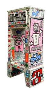 console en carton bunny dog par yann sciberras