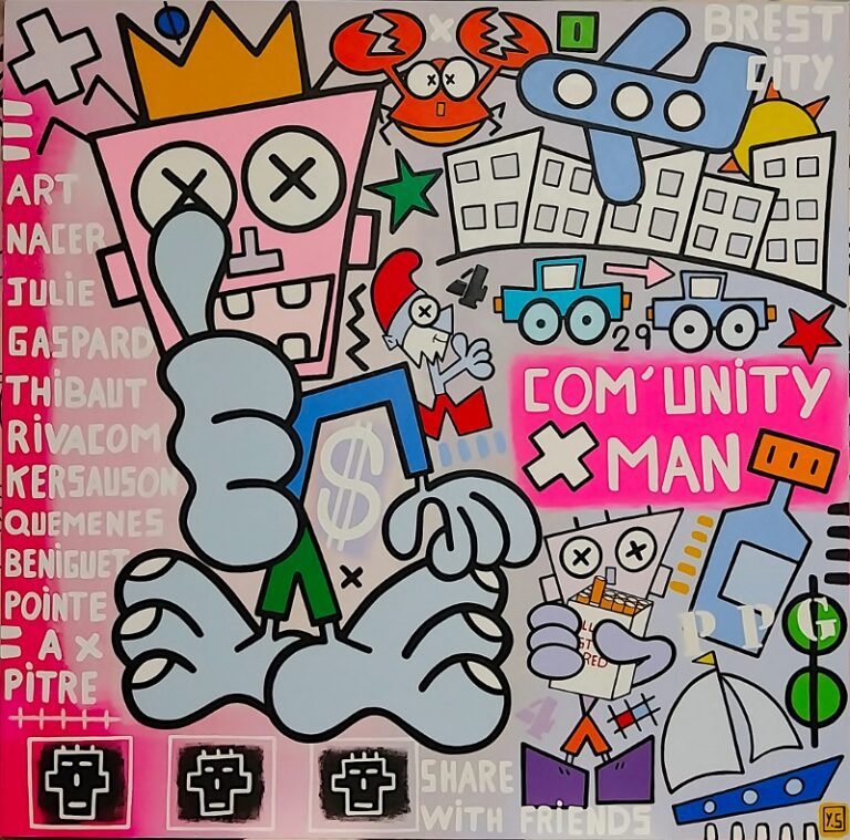toile comm unity man par yann sciberras
