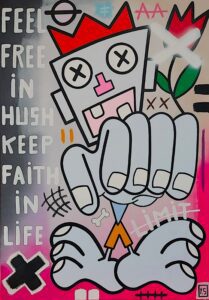 l'oeuvre free in hush par l'artiste yann sciberras