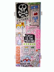 oeuvre sur boile de palette in gold we trust par yann sciberras