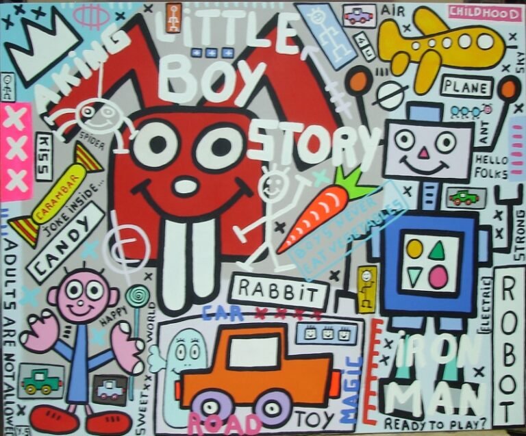 toile little boy story par yann sciberras