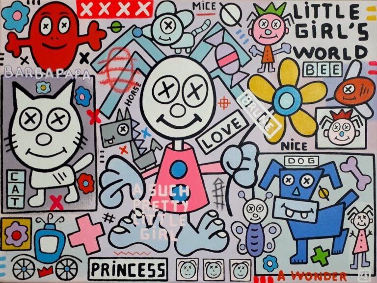 toile little girl's world par yann sciberras