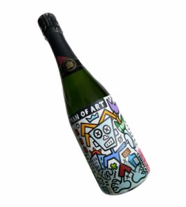 étiquette bouteille man of art par yann sciberras