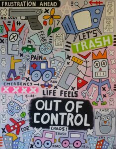 toile out of control par yann sciberras
