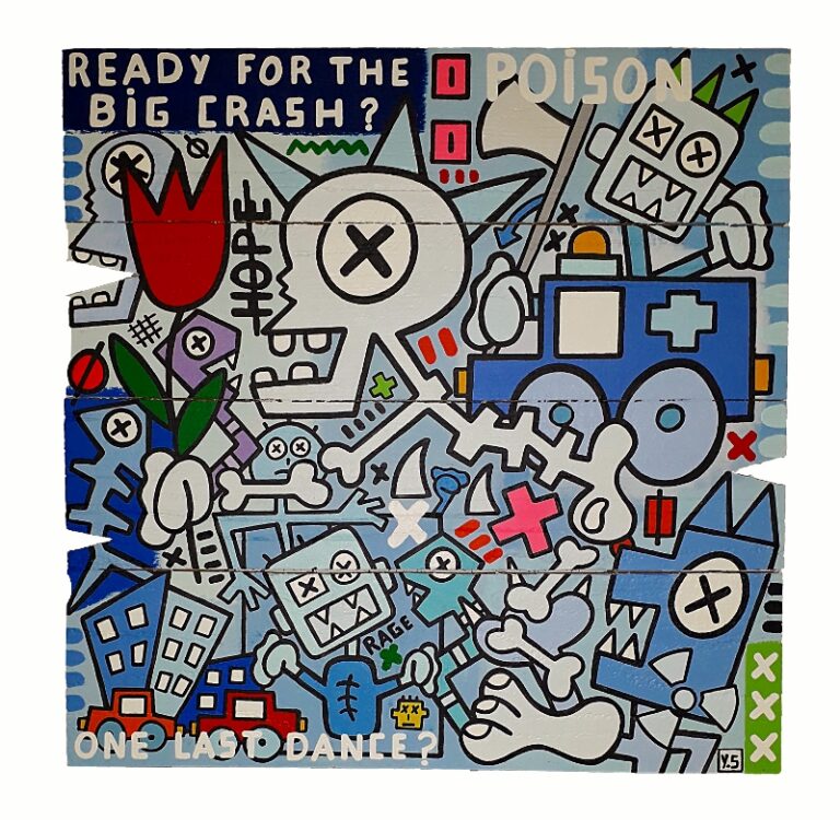 oeuvre sur bois de palette one last dance par yann sciberras