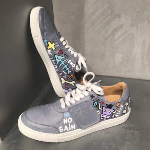 customisation sneakers no pain no gain par yann sciberras