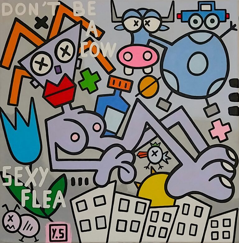 toile don't be a cow par yann sciberras