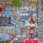 toile turn the pages without closing the book 150x150cm
